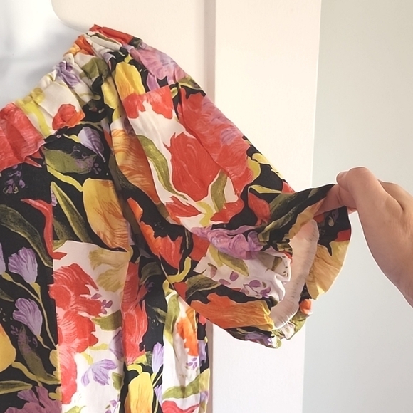 NWT Anthropologie x Yukiko Noritake floral one sleeve mini shift dress small - Picture 6 of 10